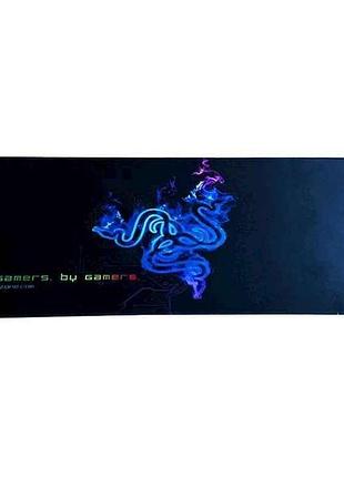 Коврик для мышки 800x300мм fire gamers by gamers с боковой прошивкой антискользящая основа тм razer 7 копійок