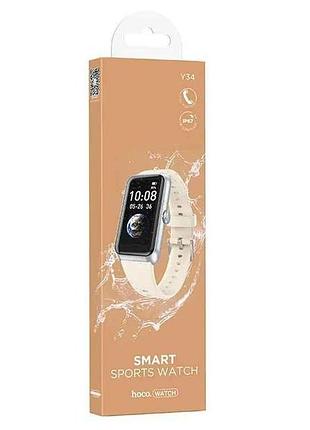 Смарт-годинник y34 bt5.3 call lcd1.47 ip67 180mah срібний тм hoco