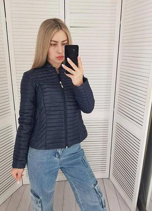 Стеганая куртка деми, арт. 470, синий
