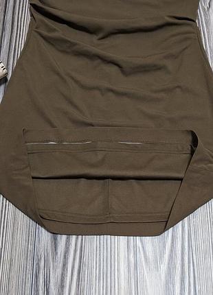 Коричнева еластична сукня zara #4847 4