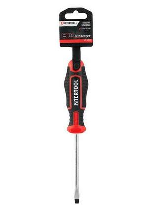 Ku отвертка intertool sl6 universal fit 100 мм storm профессиональная викрутка для сто и мастерских с uni2l_k 6