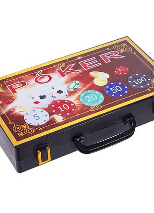 Набір для покеру у пластиковому кейсі poker game set poker game set 200s-e 200 фішок