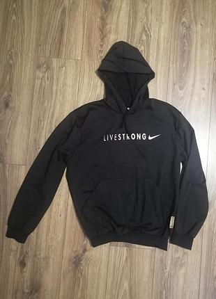 Худи термо хлопок nike, черная, рост 164-170 см