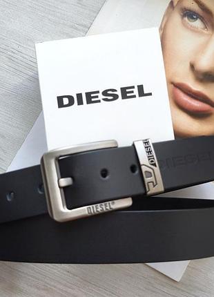 Мужской кожаный ремень diesel черный
