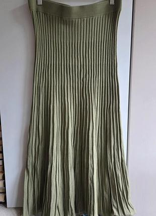 Юбка миди трикотаж плиссе