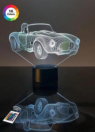 3d ночник "автомобиль 31" (увеличенное изображение) +пульт ду +сетевой адаптер + батарейки (3ааа) 3dtoyslamp
