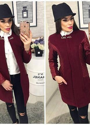 Пальто 799 бордо