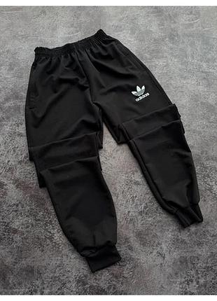 Штани adidas. 100%бавовна. штани на манжетах, модель ун, черный