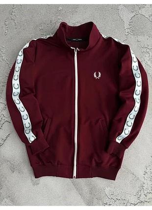 Олімпійка чоловіча fred perry з лампасами ., модель ель, бордо