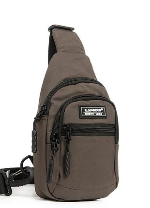 Podium сумка чоловіча на плечо нейлон lanpad a65365 brown малий
