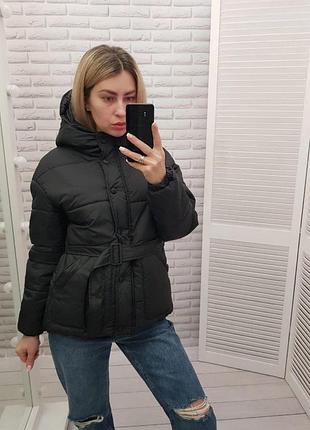 Куртка с поясом, арт. 332, черный