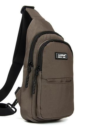 Podium сумка чоловіча на плечо нейлон lanpad a4159 brown бол