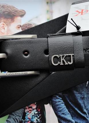 Кожаный ремень мужской ckj