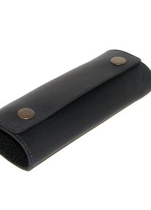 Кожаная ключница dnk leather keys-l темно-синяя
