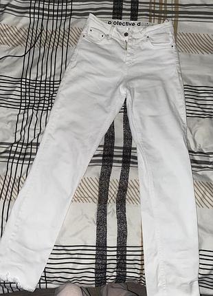 Білі джинси - euro fashion ( рваний низ )