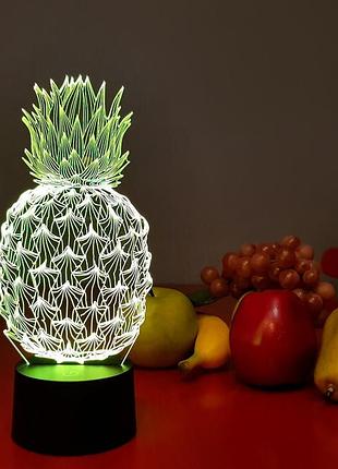 Сменная пластина для 3d ночник-светильник "ананас" 3dtoyslamp