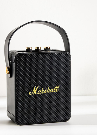 Портативная беспроводная мини блютуз колонка музыкальная стиль marshall stockwell bluetooth-колонка с ручкой черный