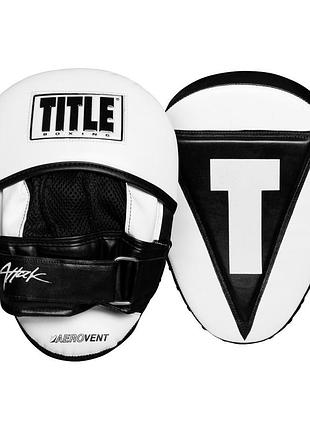 Лапи боксерські title boxing attack “big-t” punch mitts 2.0 white/black