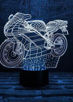 Сменная пластина для 3d светильников "мотоцикл 2" 3dtoyslamp