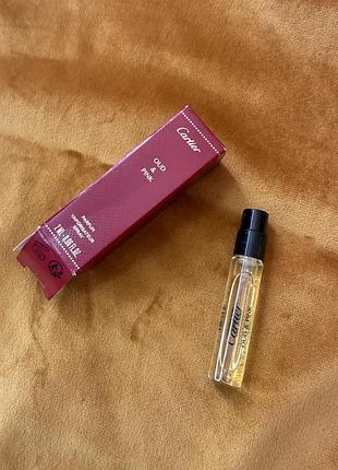 Cartier oud & pink пробник , тестер духів