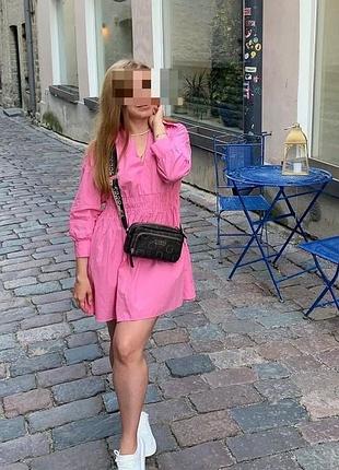 Сукня міні zara рожева