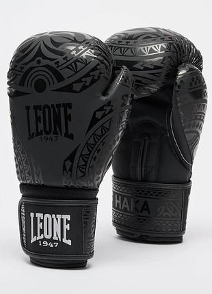 Боксерські рукавиці leone gn329 haka black 10 унцій