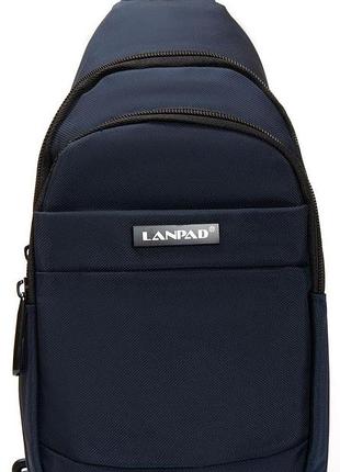 Сумка слинг lanpad тканевая, синий цвет 3