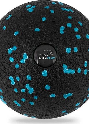 Масажний м'яч powerplay pp-4350 epp massage ball (d8) чорно/блакитний