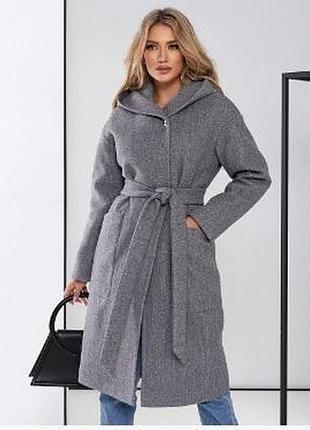 Пальто 176, темно сірий