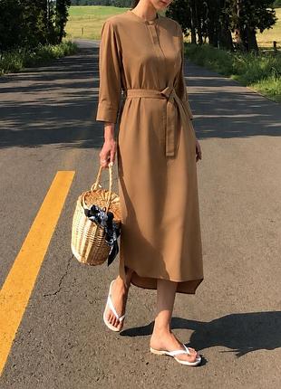 Оригінальне плаття-сорочка міді від uniqlo (арт. 418613) в бездоганній якості