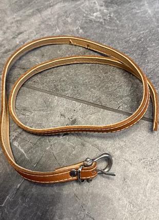 Тоненький шкіряний вінтажний ремінь