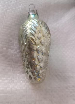 Ёлочная игрушка ссср шишка.