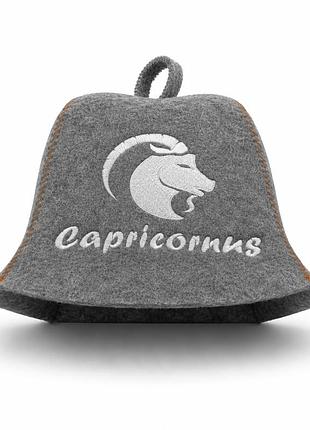 Лазнева шапка luxyart "capricorn" натуральна повсть сірий (lx-376)