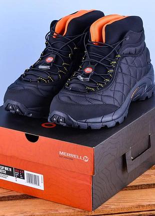 Мужские зимние термо ботинки merrell ice cup moc ii, черные непромокаемые спортивные термо ботинки мерелл для мужчин 45