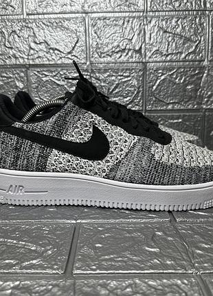 Мужские кроссовки nike air force 1 flyknit 2.0 grey av3042-001