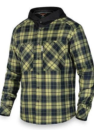 Сорочка з капюшоном «вектор» lime green/navy демісезонна m