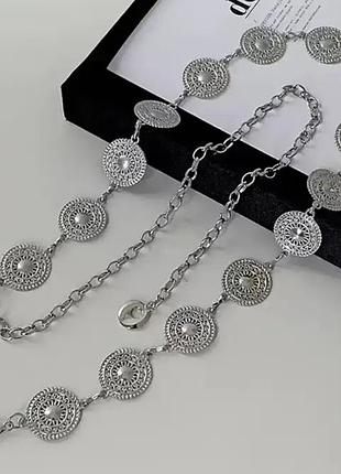 Пояс цепочка daisy silver 3