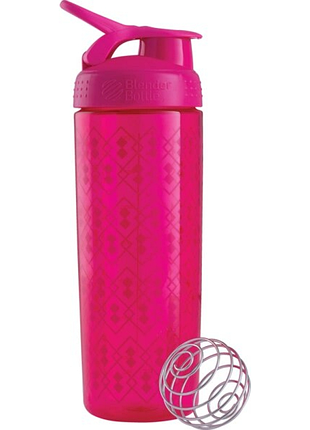 Шейкер blenderbottle sportmixer signature sleek 28oz/820ml pink geo lace