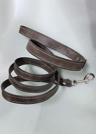 Кожаный поводок для собаки "lockdog" 1,5 м коричневый