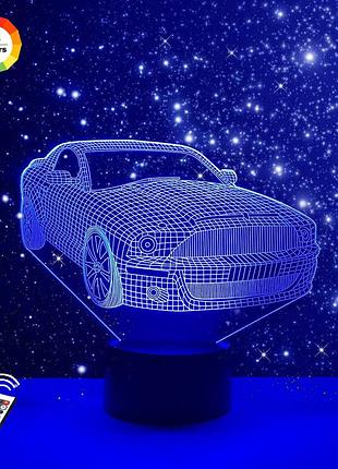 3d ночник "автомобиль 44" (увеличенное изображение)+ пульт ду+ батарейки (3ааа) 3dtoyslamp