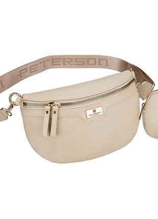 Сумка жіноча поясна peterson ptn-mis-17-beige