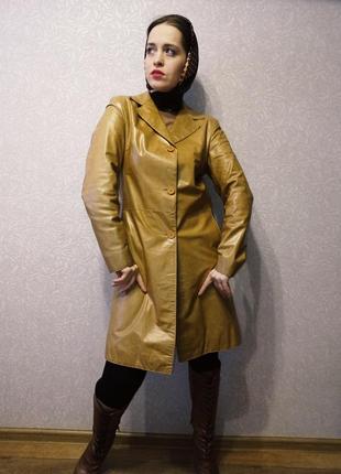 Arma пальто плащ кожа натуральная винтажный