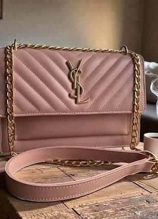 Якісна жіноча міні сумочка на ланцюжку ysl, стильна сумка для дівчат