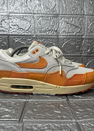 Мужские кроссовки nike air max 1 grey/orange dz4709-001