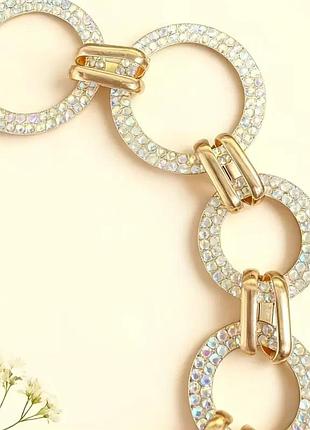 Пояс цепочка jade gold diamond 2