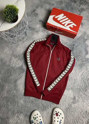 Мужская олимпийка в ярко червячном цвете с лампасами м размер fred perry