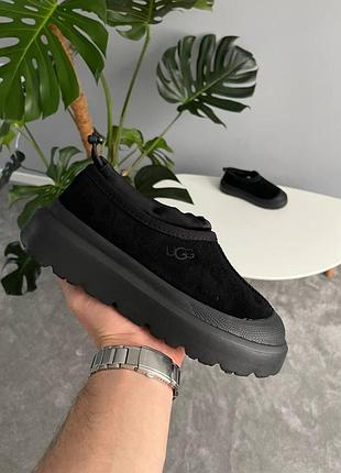 Черные угги унисекс ugg tasman weather hybrid slipper black х угг тасмен 39