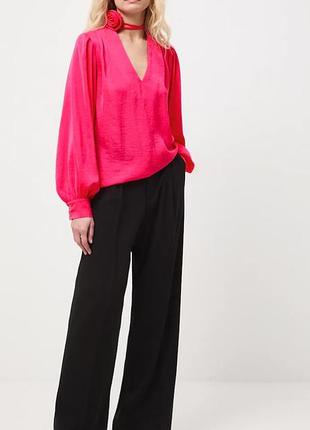 Блузка сатиновая фуксия