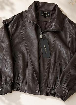 Трендова куртка,шкірянка в стилі zara шоколад,чорний
