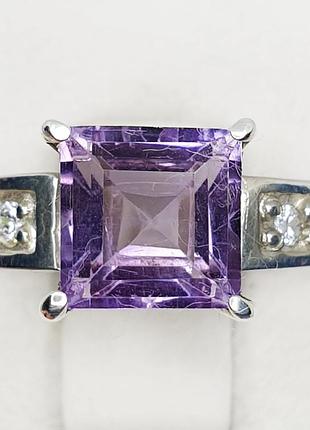 Кольцо серебряное с аметистом 17 3,49 г